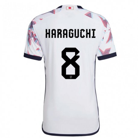 Kandiny Kinder Japanische Genki Haraguchi #8 Weiß Auswärtstrikot Trikot 22-24 T-shirt