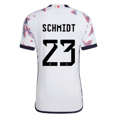 Kandiny Kinder Japanische Daniel Schmidt #23 Weiß Auswärtstrikot Trikot 22-24 T-shirt