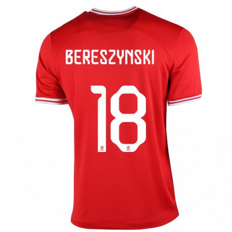 Kandiny Kinder Polnische Bartosz Bereszynski #18 Rot Auswärtstrikot Trikot 22-24 T-shirt