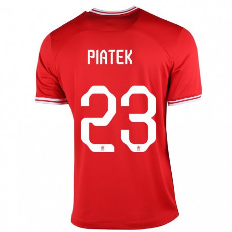 Kandiny Kinder Polnische Krzysztof Piatek #23 Rot Auswärtstrikot Trikot 22-24 T-shirt