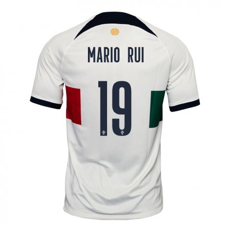 Kandiny Kinder Portugiesische Mario Rui #19 Weiß Auswärtstrikot Trikot 22-24 T-shirt