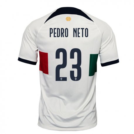Kandiny Kinder Portugiesische Pedro Neto #23 Weiß Auswärtstrikot Trikot 22-24 T-shirt