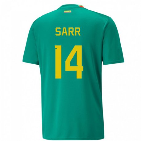 Kandiny Kinder Senegalesische Pape Sarr #14 Grün Auswärtstrikot Trikot 22-24 T-shirt