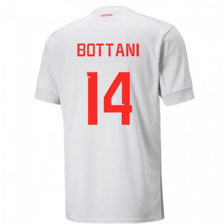 Kandiny Kinder Schweizer Mattia Bottani #14 Weiß Auswärtstrikot Trikot 22-24 T-shirt