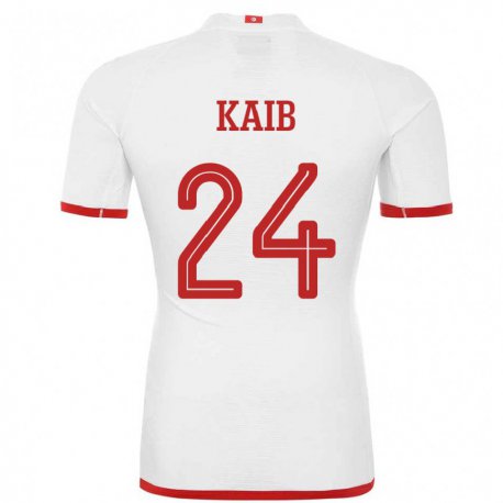 Kandiny Kinder Tunesische Rami Kaib #24 Weiß Auswärtstrikot Trikot 22-24 T-shirt