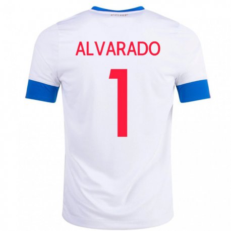 Kandiny Kinder Costa-ricanische Esteban Alvarado #1 Weiß Auswärtstrikot Trikot 22-24 T-shirt