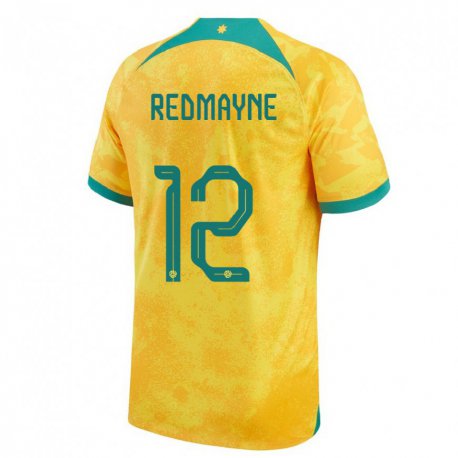 Kandiny Herren Australische Andrew Redmayne #12 Gold Heimtrikot Trikot 22-24 T-shirt