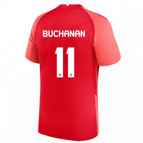 Kandiny Herren Kanadische Tajon Buchanan #11 Rot Heimtrikot Trikot 22-24 T-shirt