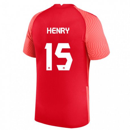 Kandiny Herren Kanadische Doneil Henry #15 Rot Heimtrikot Trikot 22-24 T-shirt