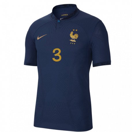 Kandiny Herren Französische William Saliba #3 Marineblau Heimtrikot Trikot 22-24 T-shirt