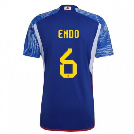 Kandiny Herren Japanische Wataru Endo #6 Königsblau Heimtrikot Trikot 22-24 T-shirt
