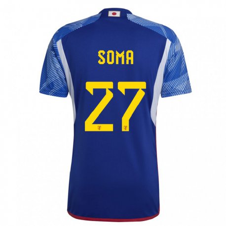 Kandiny Herren Japanische Yuki Soma #27 Königsblau Heimtrikot Trikot 22-24 T-shirt