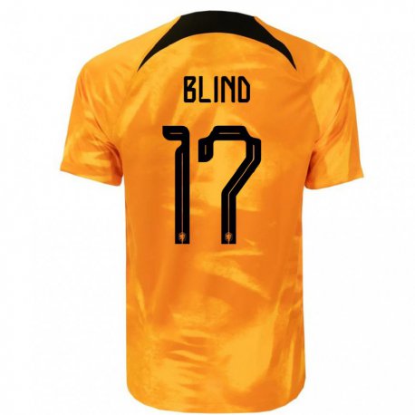 Kandiny Herren Niederländische Daley Blind #17 Laser-orange Heimtrikot Trikot 22-24 T-shirt