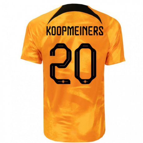 Kandiny Herren Niederländische Teun Koopmeiners #20 Laser-orange Heimtrikot Trikot 22-24 T-shirt