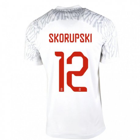 Kandiny Herren Polnische Lukasz Skorupski #12 Weiß Heimtrikot Trikot 22-24 T-shirt