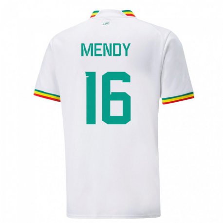 Kandiny Herren Senegalesische Edouard Mendy #16 Weiß Heimtrikot Trikot 22-24 T-shirt