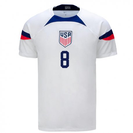 Kandiny Herren Us-amerikanische Weston Mckennie #8 Weiß Heimtrikot Trikot 22-24 T-shirt