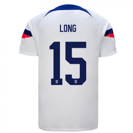 Kandiny Herren Us-amerikanische Aaron Long #15 Weiß Heimtrikot Trikot 22-24 T-shirt