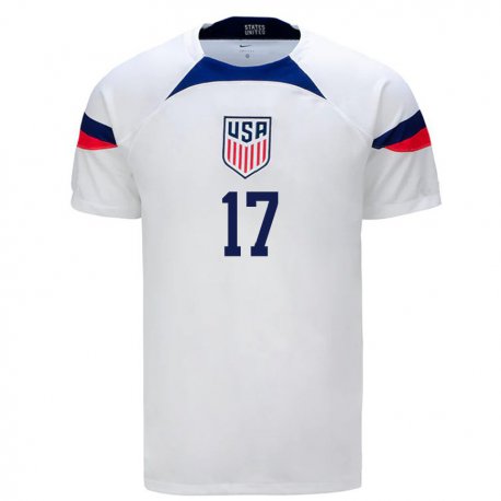 Kandiny Herren Us-amerikanische Malik Tillman #17 Weiß Heimtrikot Trikot 22-24 T-shirt