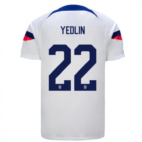 Kandiny Herren Us-amerikanische Deandre Yedlin #22 Weiß Heimtrikot Trikot 22-24 T-shirt