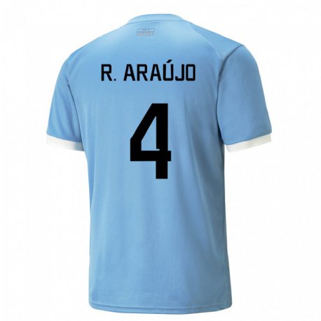 Kandiny Herren Uruguayische Ronald Araujo #4 Blau Heimtrikot Trikot 22-24 T-shirt