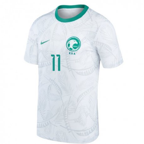 Kandiny Herren Saudi-arabische Haitham Asiri #11 Weiß Heimtrikot Trikot 22-24 T-shirt