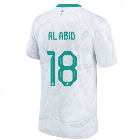 Kandiny Herren Saudi-arabische Nawaf Al Abid #18 Weiß Heimtrikot Trikot 22-24 T-shirt