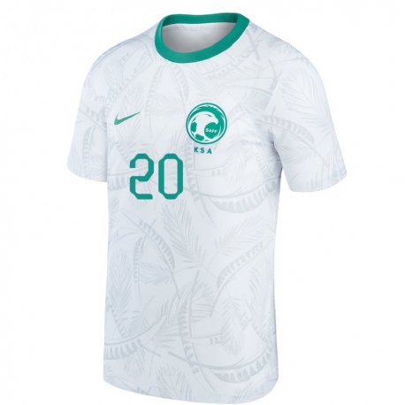 Kandiny Herren Saudi-arabische Haroune Camara #20 Weiß Heimtrikot Trikot 22-24 T-shirt