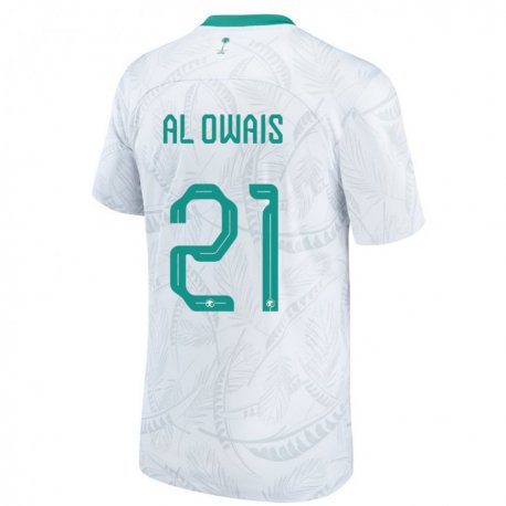 Kandiny Herren Saudi-arabische Mohammed Al Owais #21 Weiß Heimtrikot Trikot 22-24 T-shirt