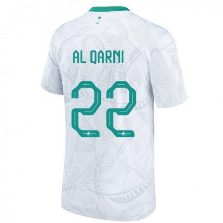 Kandiny Herren Saudi-arabische Fawaz Al Qarni #22 Weiß Heimtrikot Trikot 22-24 T-shirt