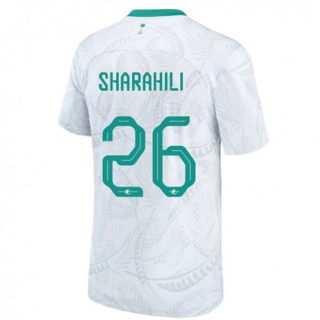 Kandiny Herren Saudi-arabische Riyadh Sharahili #26 Weiß Heimtrikot Trikot 22-24 T-shirt
