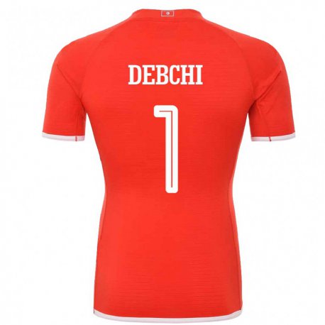 Kandiny Herren Tunesische Mohamed Sedki Debchi #1 Rot Heimtrikot Trikot 22-24 T-shirt