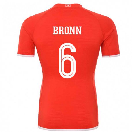 Kandiny Herren Tunesische Dylan Bronn #6 Rot Heimtrikot Trikot 22-24 T-shirt