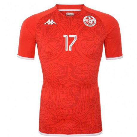 Kandiny Herren Tunesische Ellyes Skhiri #17 Rot Heimtrikot Trikot 22-24 T-shirt