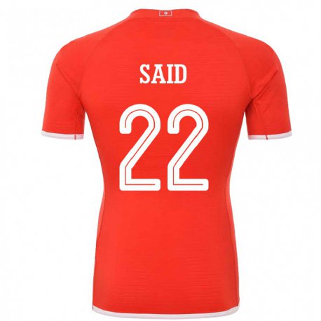 Kandiny Herren Tunesische Bechir Ben Said #22 Rot Heimtrikot Trikot 22-24 T-shirt