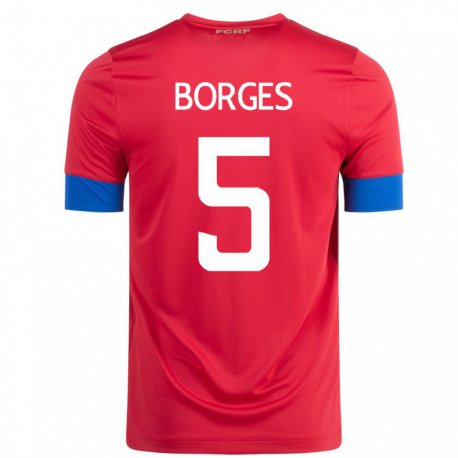 Kandiny Herren Costa-ricanische Celso Borges #5 Rot Heimtrikot Trikot 22-24 T-shirt