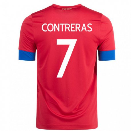 Kandiny Herren Costa-ricanische Anthony Contreras #7 Rot Heimtrikot Trikot 22-24 T-shirt