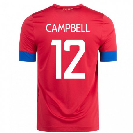 Kandiny Herren Costa-ricanische Joel Campbell #12 Rot Heimtrikot Trikot 22-24 T-shirt