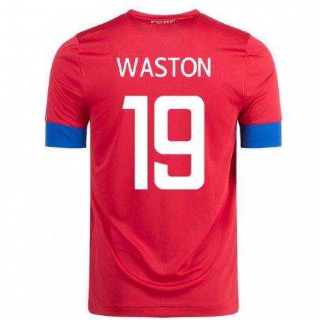 Kandiny Herren Costa-ricanische Kendall Waston #19 Rot Heimtrikot Trikot 22-24 T-shirt