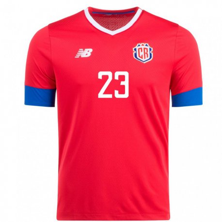 Kandiny Herren Costa-ricanische Patrick Sequeira #23 Rot Heimtrikot Trikot 22-24 T-shirt