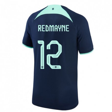 Kandiny Herren Australische Andrew Redmayne #12 Dunkelblau Auswärtstrikot Trikot 22-24 T-shirt