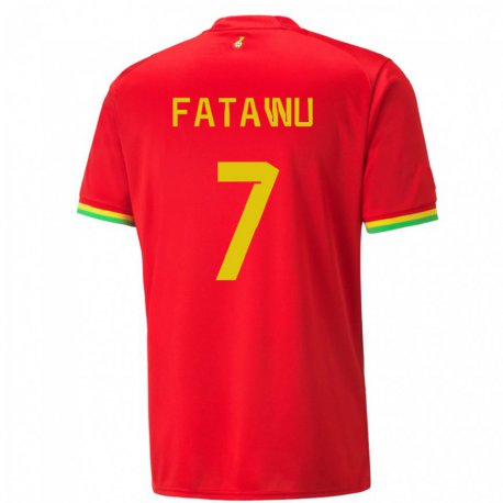 Kandiny Herren Ghanaische Issahaku Fatawu #7 Rot Auswärtstrikot Trikot 22-24 T-shirt