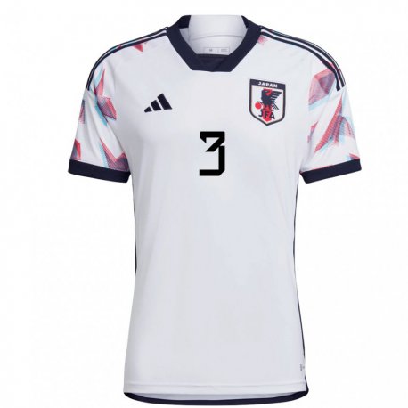 Kandiny Herren Japanische Shogo Taniguchi #3 Weiß Auswärtstrikot Trikot 22-24 T-shirt