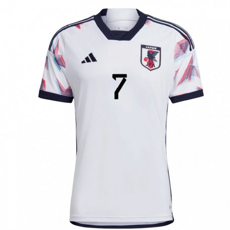 Kandiny Herren Japanische Gaku Shibasaki #7 Weiß Auswärtstrikot Trikot 22-24 T-shirt