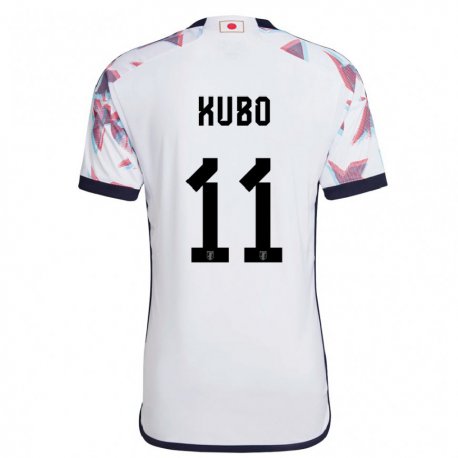 Kandiny Herren Japanische Takefusa Kubo #11 Weiß Auswärtstrikot Trikot 22-24 T-shirt