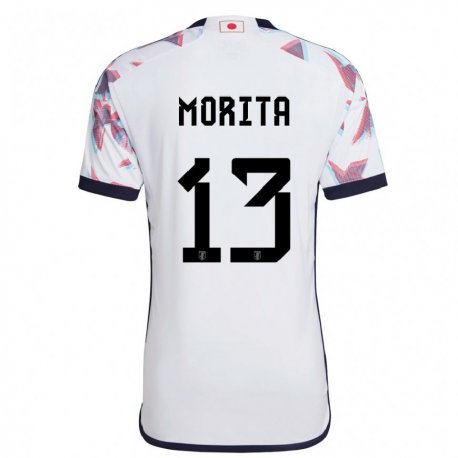 Kandiny Herren Japanische Hidemasa Morita #13 Weiß Auswärtstrikot Trikot 22-24 T-shirt