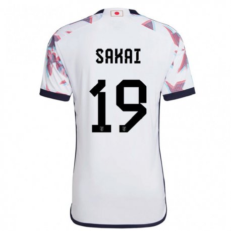 Kandiny Herren Japanische Hiroki Sakai #19 Weiß Auswärtstrikot Trikot 22-24 T-shirt