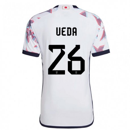Kandiny Herren Japanische Ayase Ueda #26 Weiß Auswärtstrikot Trikot 22-24 T-shirt