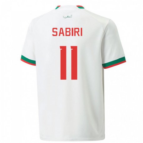 Kandiny Herren Marokkanische Abdelhamid Sabiri #11 Weiß Auswärtstrikot Trikot 22-24 T-shirt