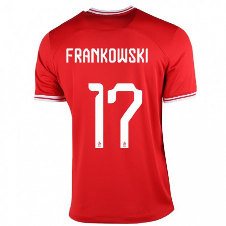 Kandiny Herren Polnische Przemyslaw Frankowski #17 Rot Auswärtstrikot Trikot 22-24 T-shirt